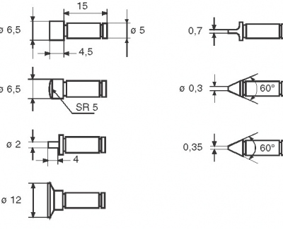 Doteky pro univerzln mikrometry