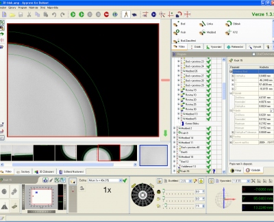 Optické měření průměru kružnice - aplikace Approve for DeMeet pro měření 3D CNC měřicími stroji DeMeet